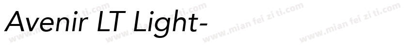 Avenir LT Light字体转换